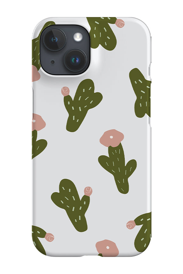 Flower Cactus Phone Case (White) | Harper & Blake