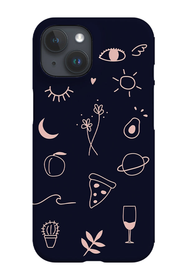 Fun Elements Phone Case (Dark Blue) | Harper & Blake