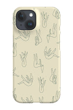 Falling Bodies Phone Case (Cream Green)