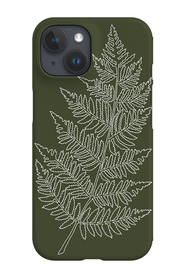 Fern Line Drawing Phone Case (Green) | Harper & Blake
