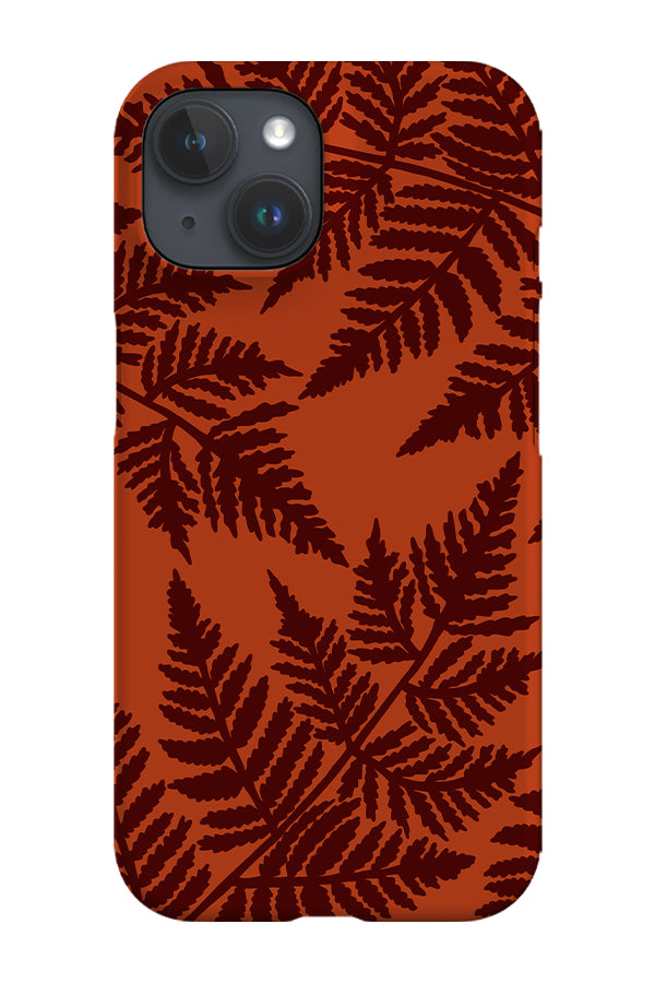Fern Oversized Bold Scatter Phone Case (Orange Dark Red) | Harper & Blake