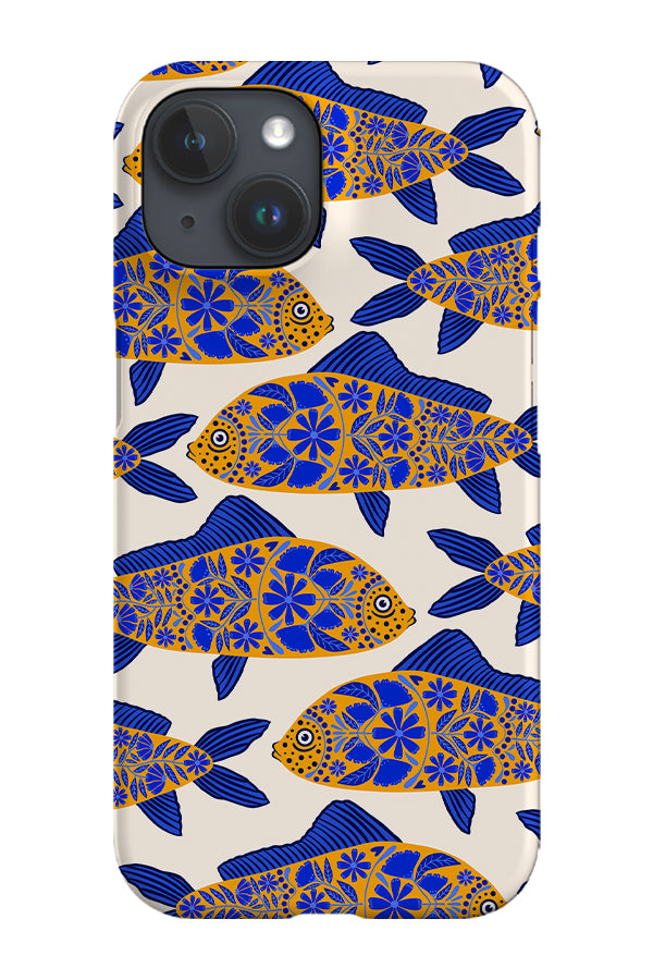 Floral Fish Scatter Phone Case (Blue Yellow) | Harper & Blake