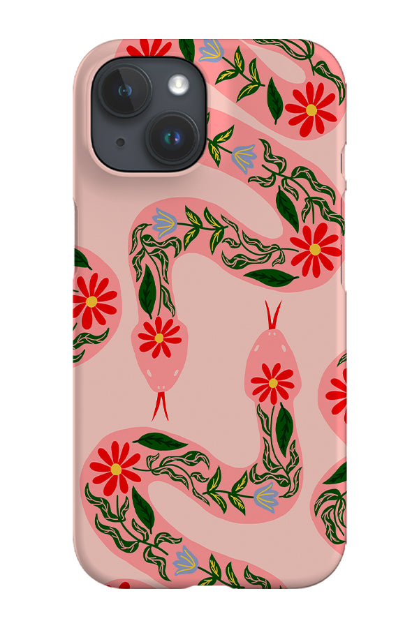 Floral Snake Scatter Phone Case (Pink Red) | Harper & Blake