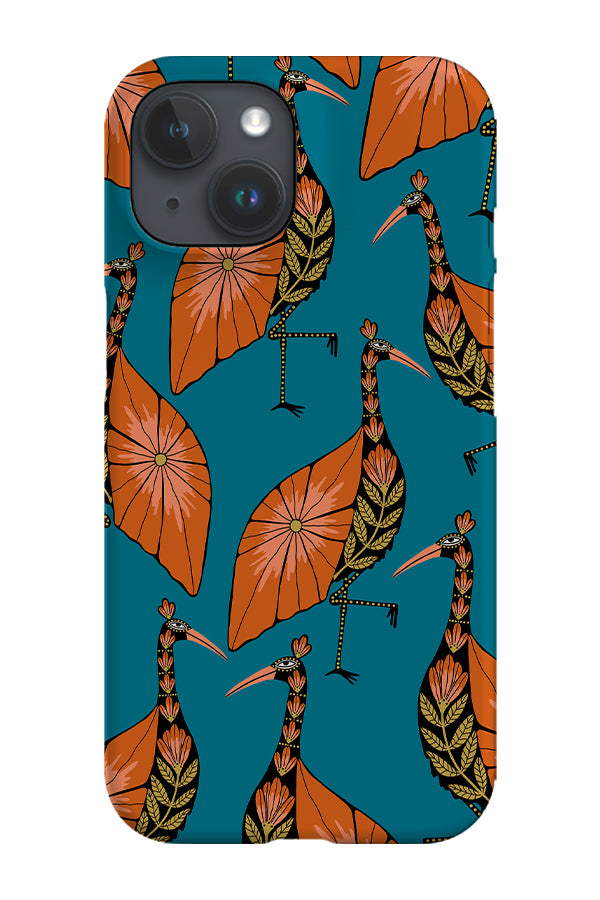 Flower Bird Scatter Phone Case (Blue) | Harper & Blake