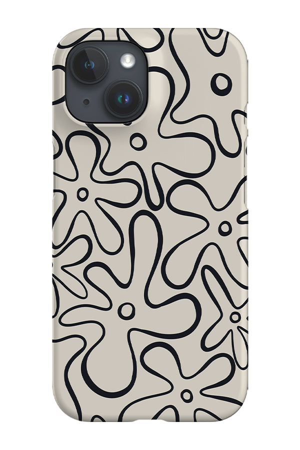 Flower Scatter Phone Case (Black & White) | Harper & Blake