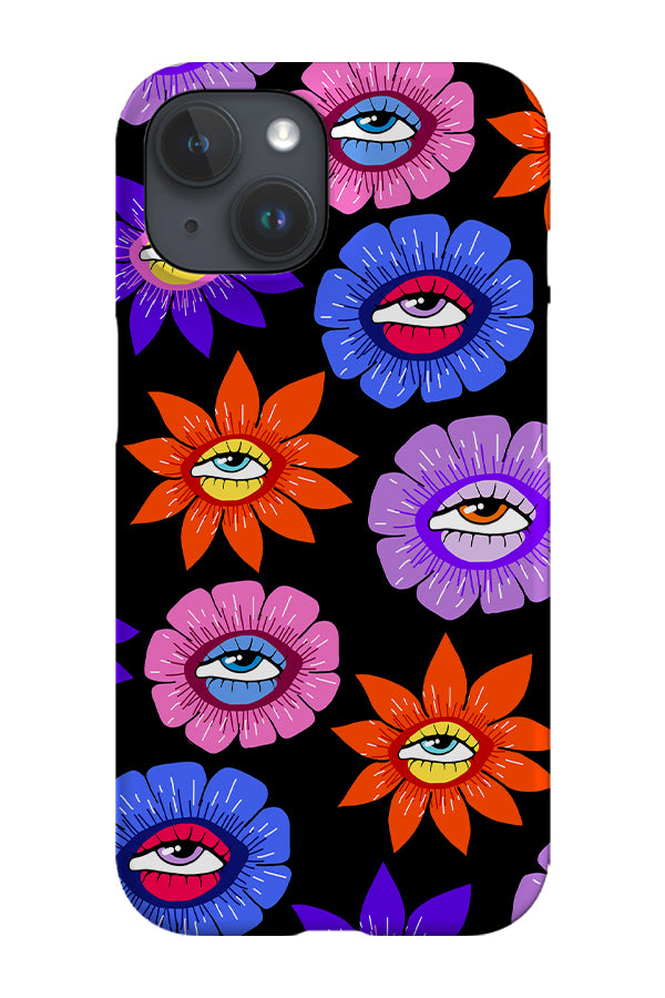 Eye Flowers Phone Case (Black) | Harper & Blake