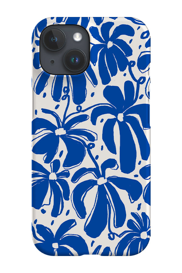 Flowerscape Fill Scatter Phone Case (Cobalt) | Harper & Blake