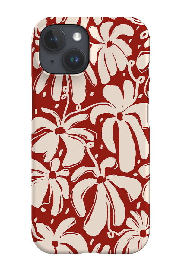 Flowerscape Fill Scatter Phone Case (Scarlet) | Harper & Blake