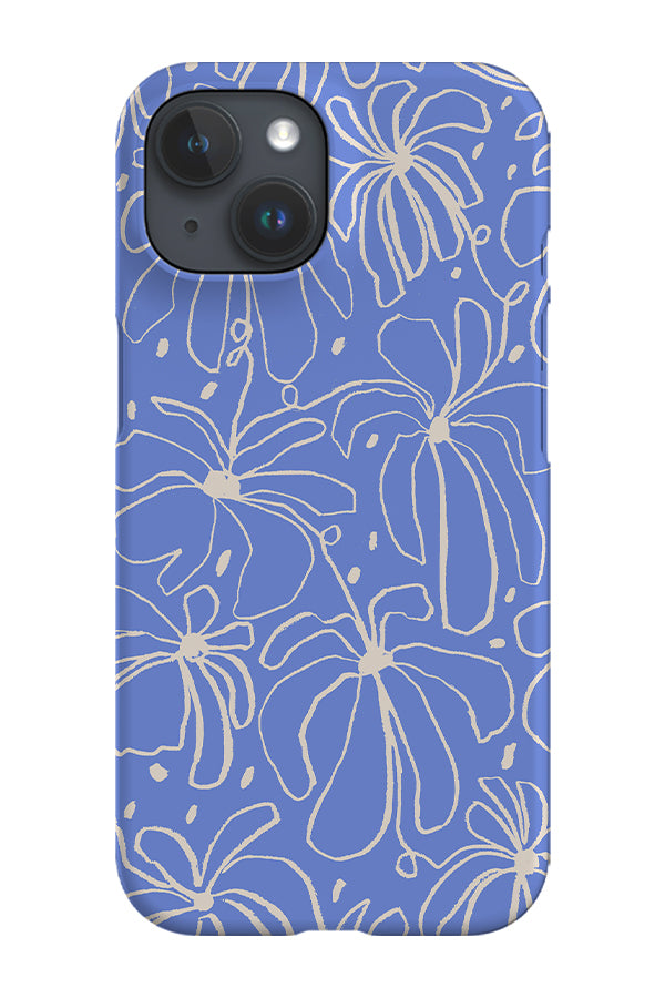 Flowerscape Line Drawing Phone Case (Cornflower) | Harper & Blake