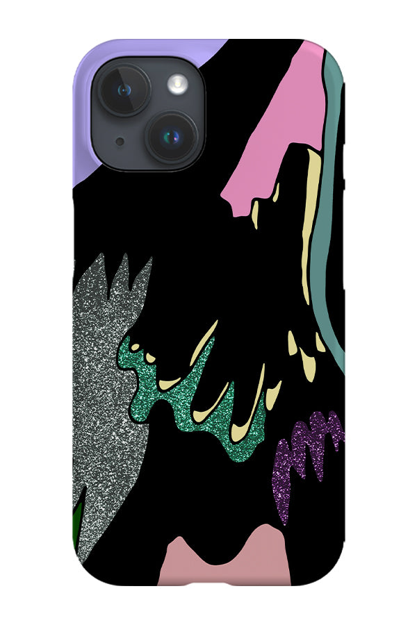 Abstract Glitter Feathers Phone Case (Purple) | Harper & Blake