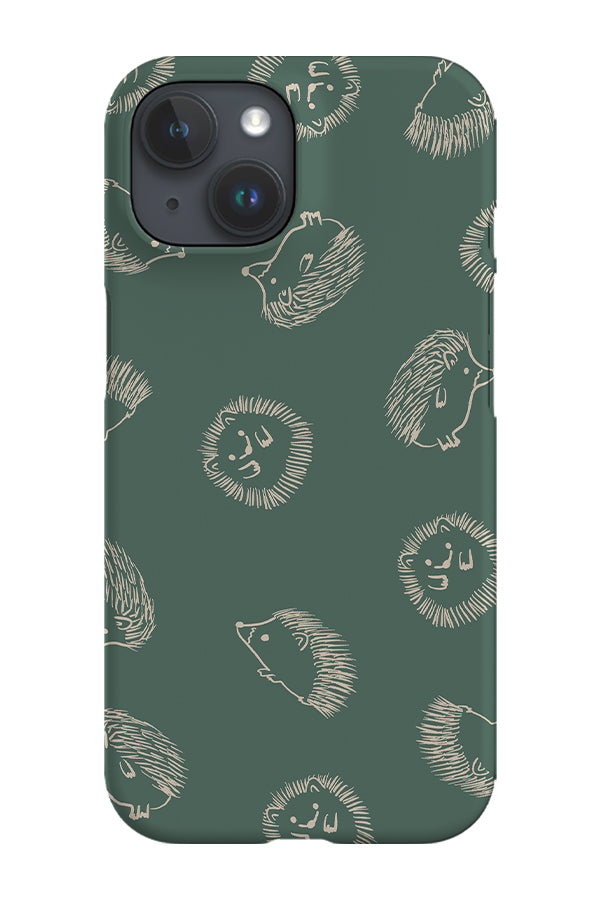 Cute Hedgehogs Phone Case (Green Beige) | Harper & Blake