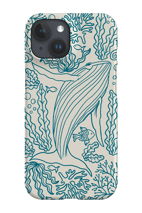 Humpback Whale Coral Reef Placement Phone Case (Beige Blue) | Harper & Blake