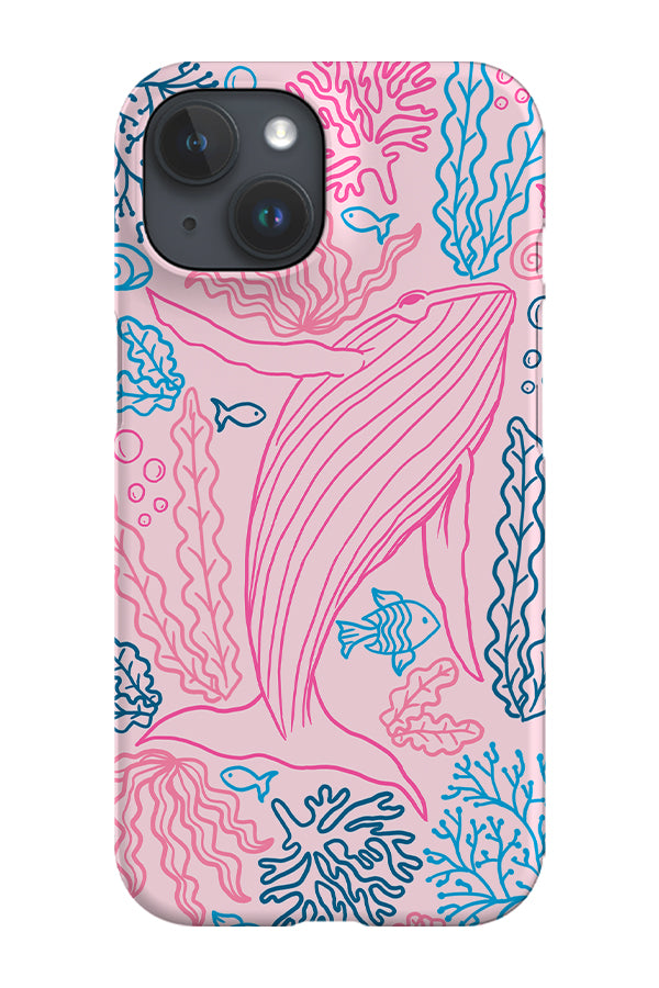 Humpback Whale Coral Reef Placement Phone Case (Pink Blue) | Harper & Blake