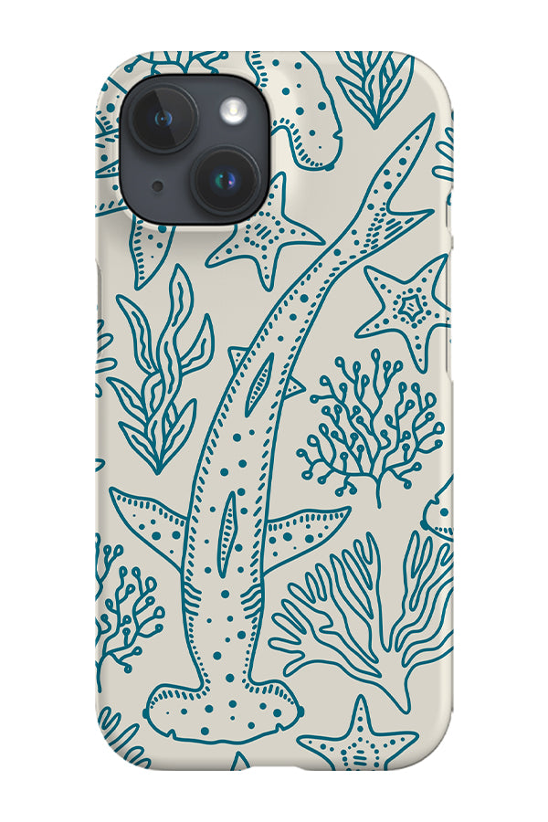 Hammerhead Shark Phone Case (Beige Blue) | Harper & Blake