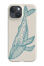 Humpback Whale Phone Case (Beige Blue)