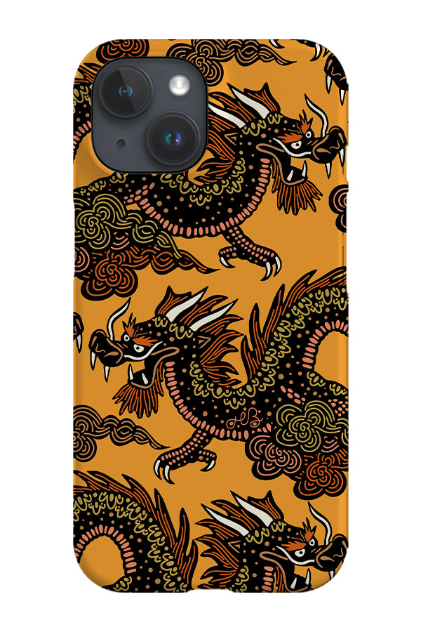 Large Dragon Scatter Phone Case (Yellow) | Harper & Blake
