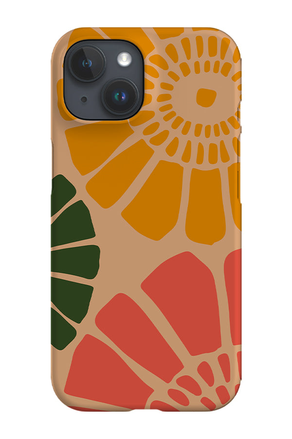 Large Flower Scatter Phone Case (Peach) | Harper & Blake