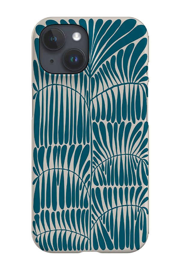 Leaves Placement Phone Case (Teal) | Harper & Blake