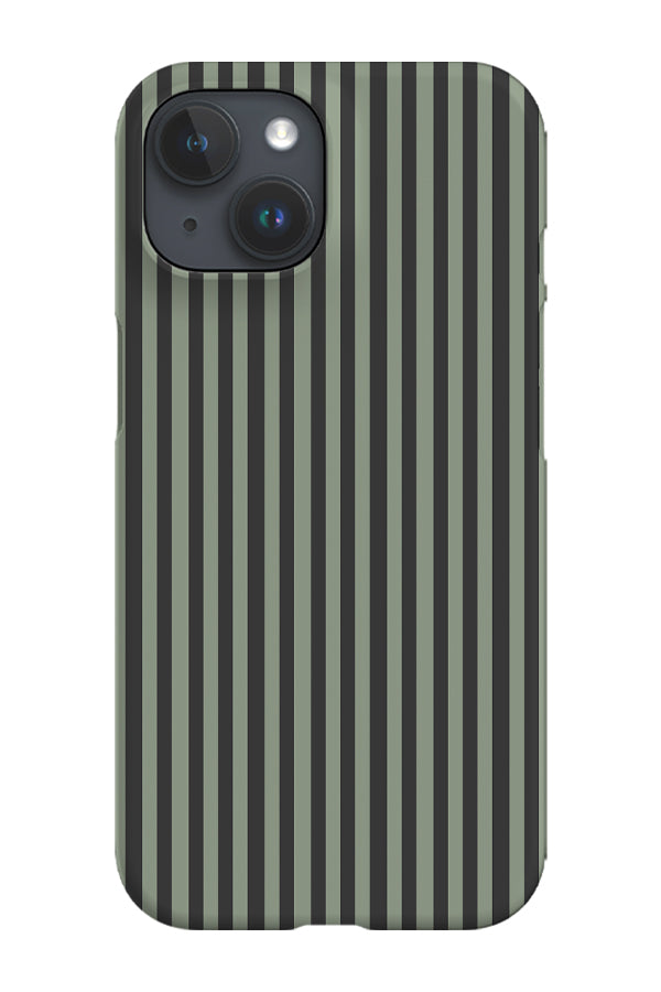 Line Study Stripes Phone Case (Sage Green Charcoal) | Harper & Blake