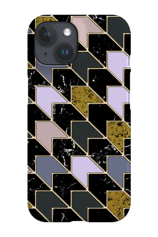 Marble Chevron Phone Case (Grey Lilac) | Harper & Blake