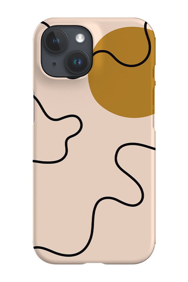 Modern Wavy Art Print Phone Case (Peach) | Harper & Blake