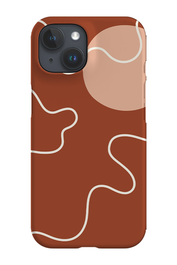 Modern Wavy Art Print Phone Case (Terracotta) | Harper & Blake