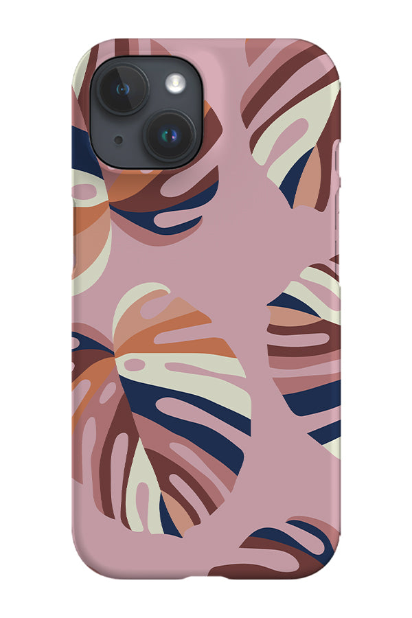 Monstera Multicolour Print Phone Case (Pink) | Harper & Blake
