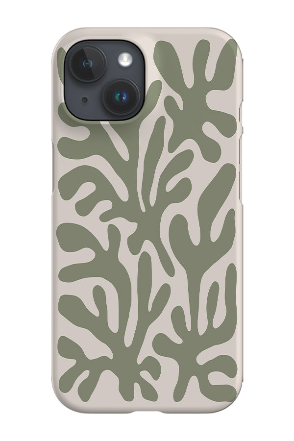 Matisse Coral Reef Phone Case (Linen Moss Green) | Harper & Blake
