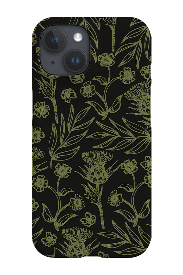 Medieval Plants Phone Case (Black Green) | Harper & Blake