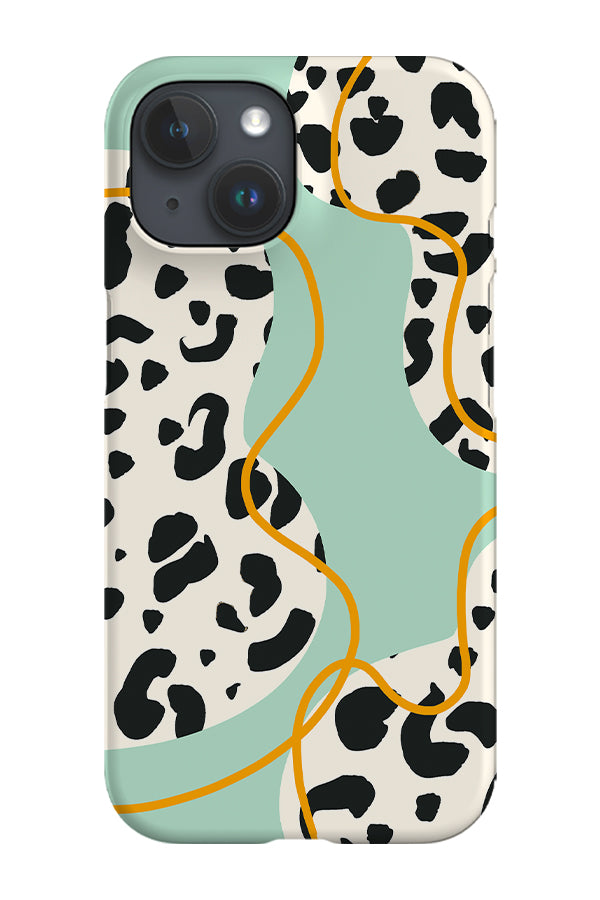 Minimalist Abstract Leopard Print Phone Case (Mint) | Harper & Blake