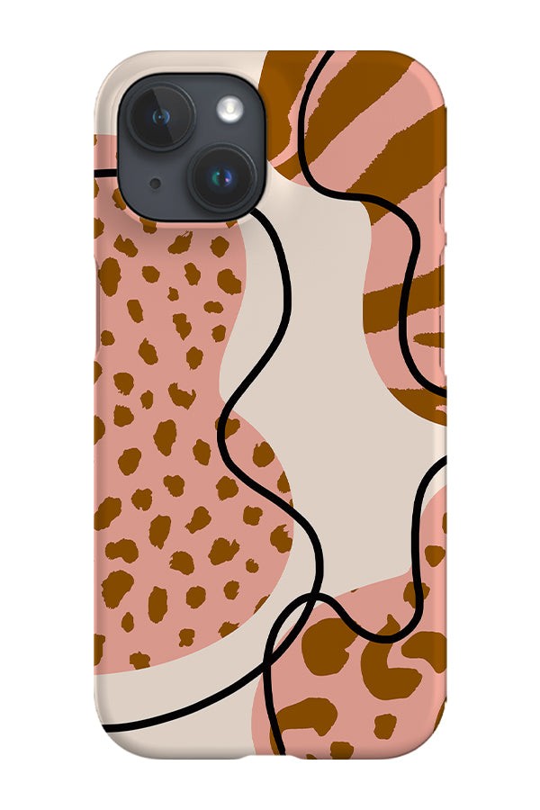 Minimalist Abstract Animal Print Phone Case (Neutral Pink) | Harper & Blake