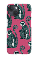 Monkey Scatter Phone Case (Pink)