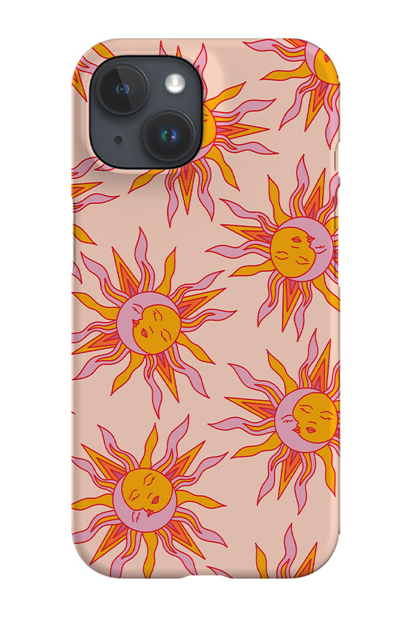 Moon and Sun Scatter Phone Case (Pink Yellow) | Harper & Blake