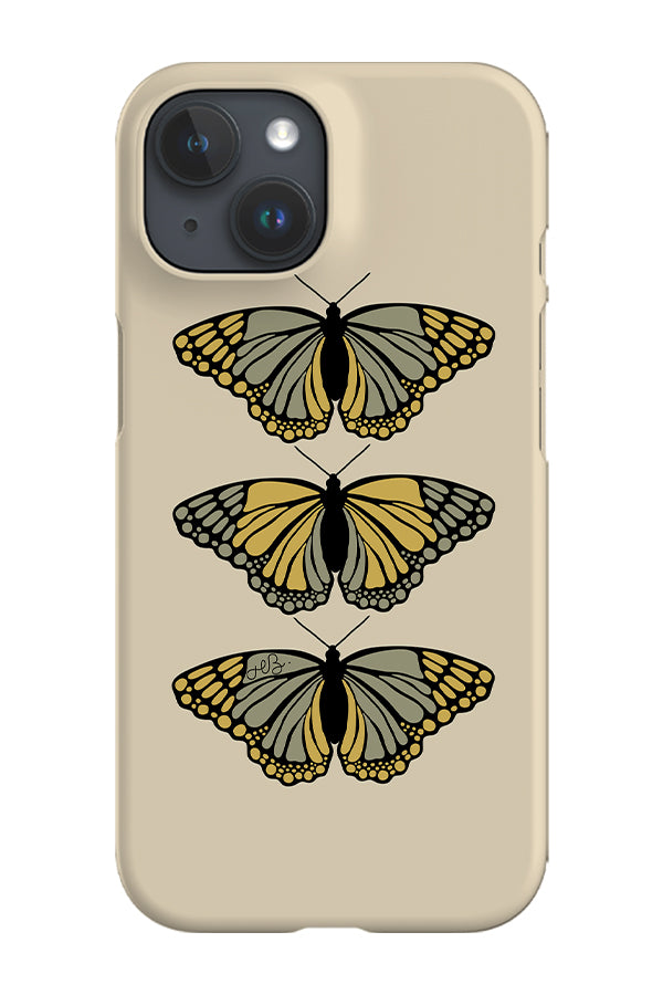 Moth Placement Phone Case (Mint Yellow) | Harper & Blake