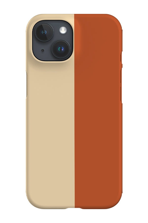 Colour Block Vertical Print Phone Case (Burnt Orange) | Harper & Blake