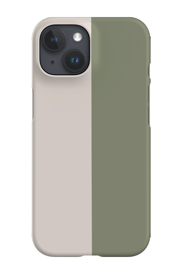 Colour Block Vertical Print Phone Case (Linen Moss Green) | Harper & Blake