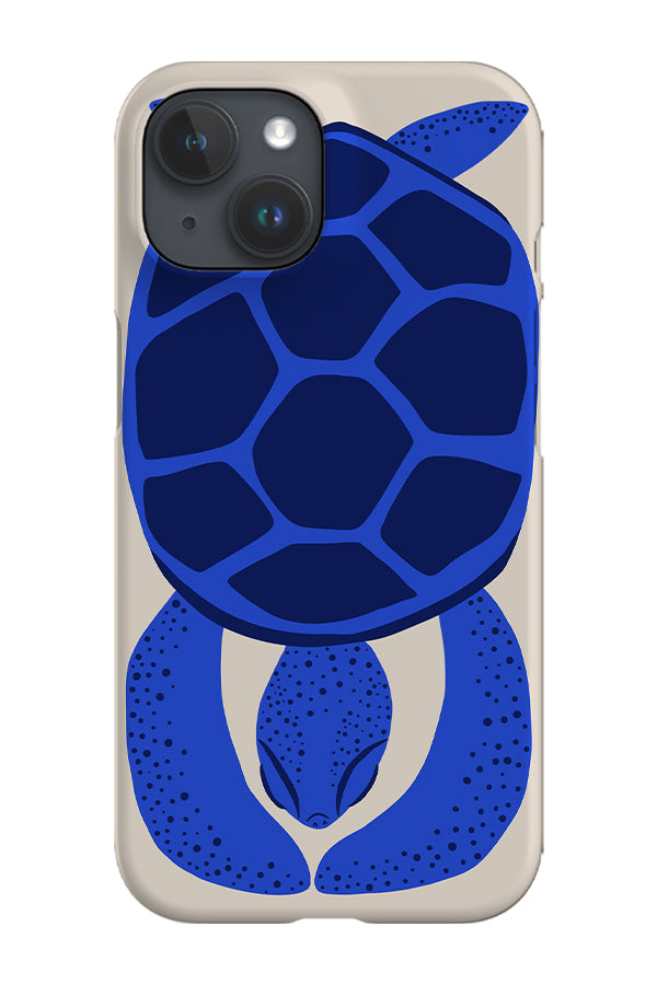 Bold Graphic Turtle Phone Case (Off White Blue) | Harper & Blake