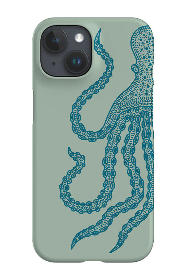 Octopus Placement Phone Case (Mint Blue)