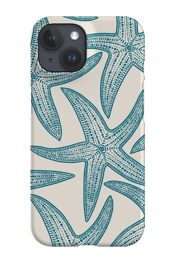 Oversized Starfish Phone Case (Beige Blue) | Harper & Blake