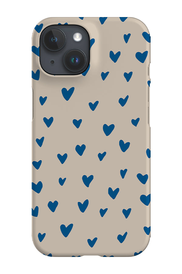 Hearts Phone Case (Navy Blue) | Harper & Blake
