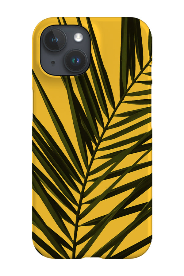 Green Palm Leaves Phone Case (Yellow)