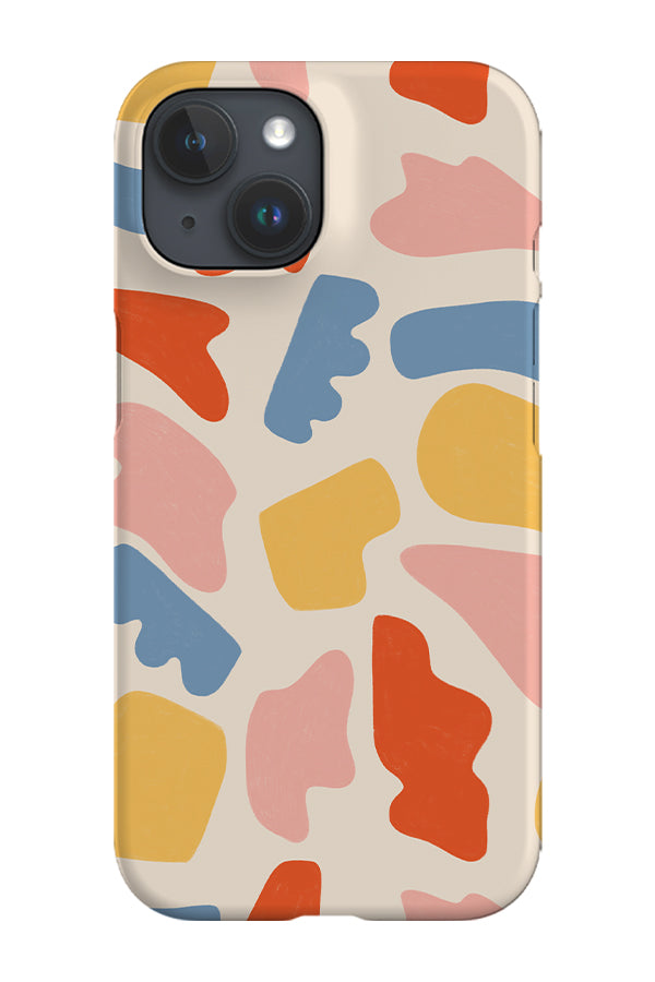 Playful Abstract Shapes Phone Case (Blue Yellow) | Harper & Blake