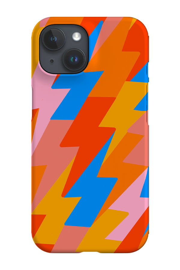 Retro Lightning Bolts Phone Case (Bright) | Harper & Blake