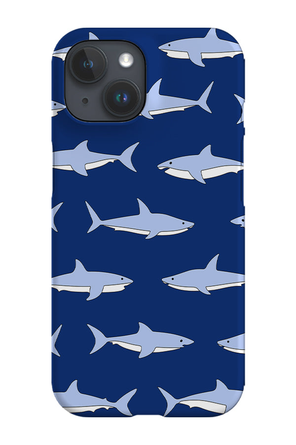 Shark Print Phone Case (Blue Tones) | Harper & Blake