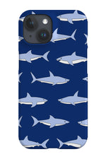 Shark Print Phone Case (Blue Tones)