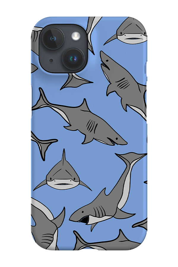 Shark Pattern Phone Case (Blue)