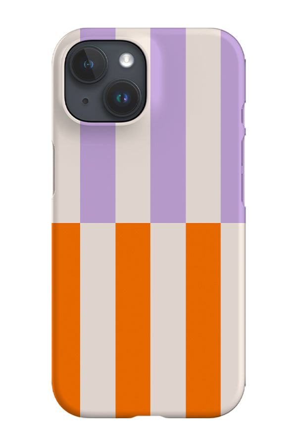 Shifted Stripes Phone Case (Lilac Orange)