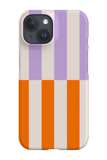 Shifted Stripes Phone Case (Lilac Orange)