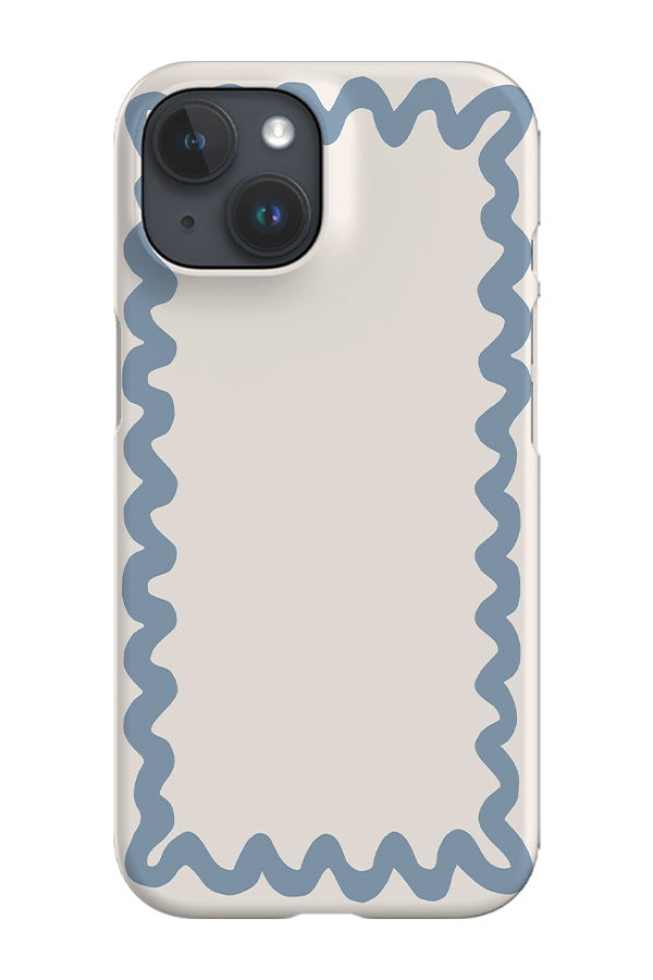 Swirl Border Phone Case (Ivory Dusty Blue) | Harper & Blake