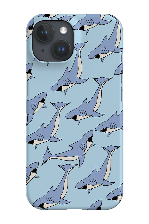 Shark Diagonal Phone Case (Light Blue)